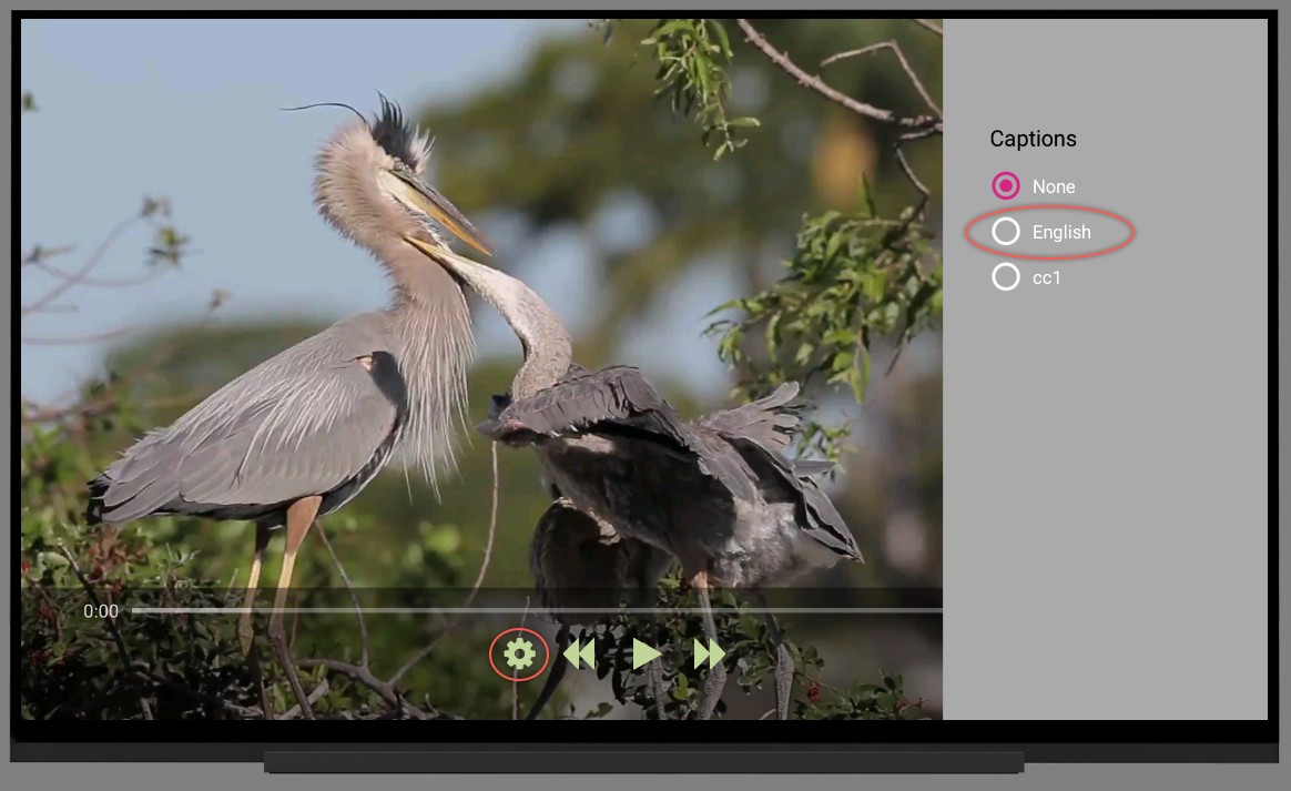 Styled Controlled Sample App mit Einstellungssymbol