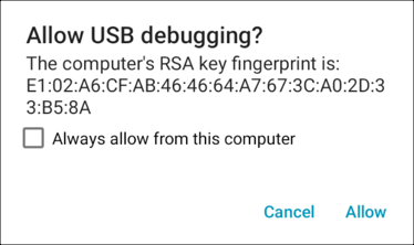 Verbindung zum Gerät zulassen