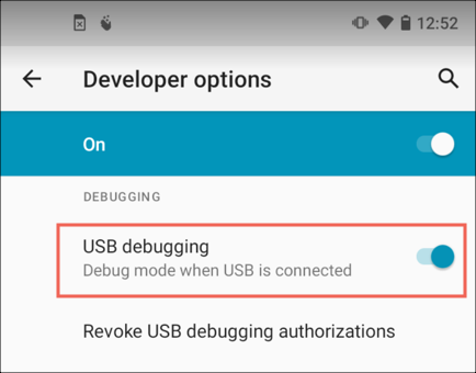 Aktivieren USB-Debugging